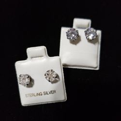 Sterling Silver Pierced Studs