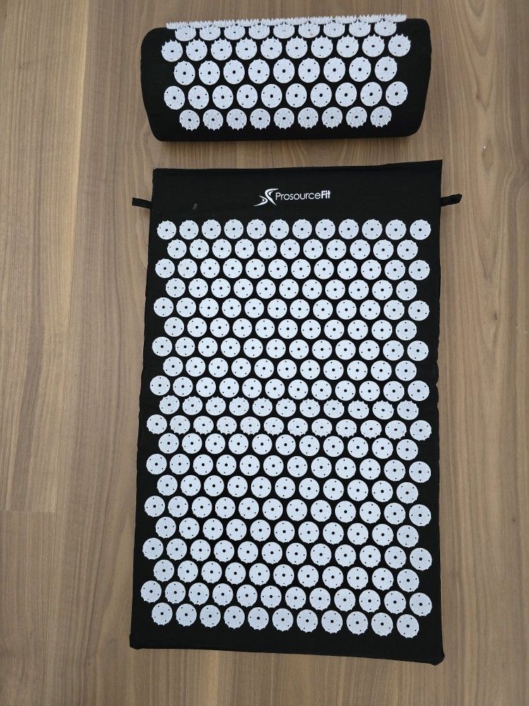 ProsourceFit Acupressure Mat and Pillow Set for Back/ Neck Pain Relief and Muscle Relaxation, Large