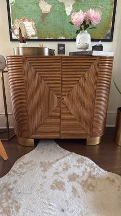 Avalon Rattan Bar Cabinet