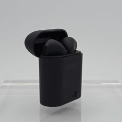 COBY Matte Black Wireless Earbuds – Bluetooth, Compact Charging Case