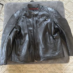 Black Harley Davidson Street & Steel Leather Motorcycle Jacket
