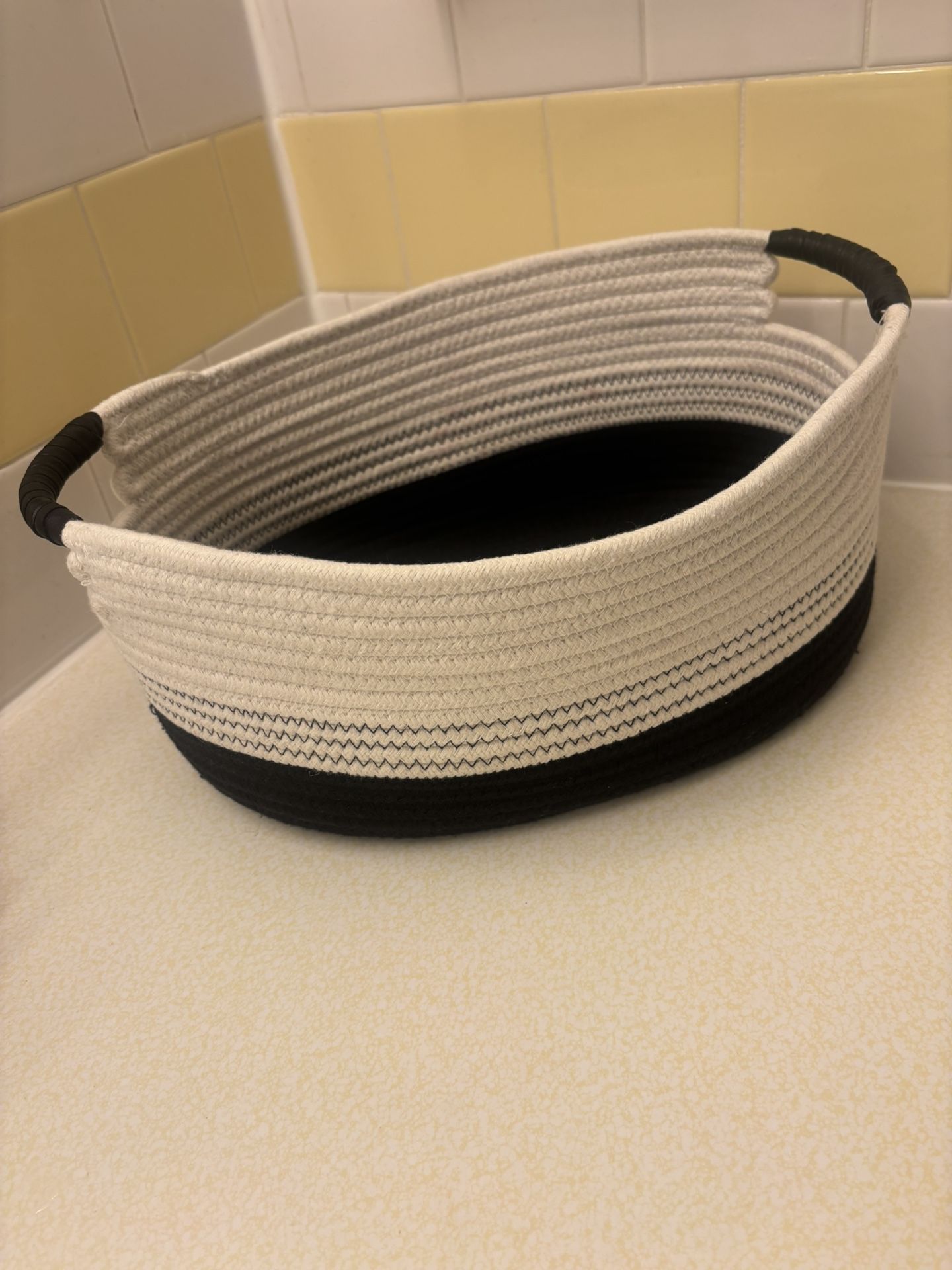 Woven Handles Shelf Closet Storage Basket