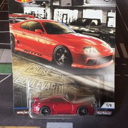 Hot Wheels Premium Boulevard Red Toyota Supra 