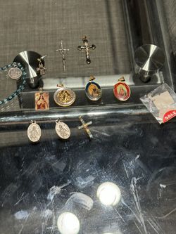 Big Lot Of Cross’s And Saint Medallions 