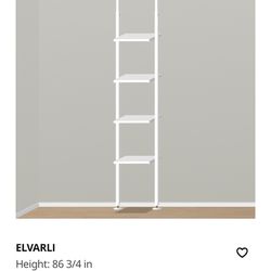 IKEA Shelves, Elvarli Floor To Ceiling