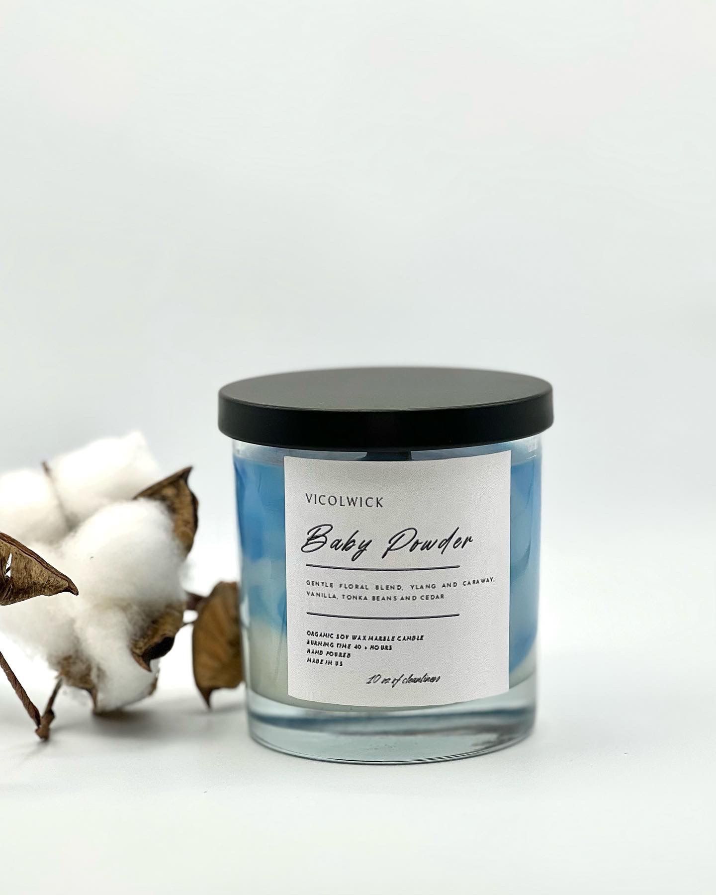 Scented Candle Baby Powder Premium Scents