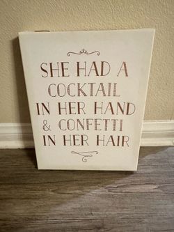 Decorative Cocktail Quote Wall Art