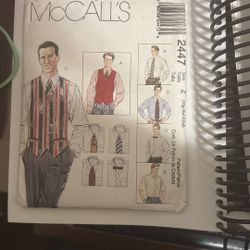 McCalls Sewing Pattern Mens