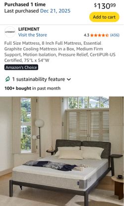 Full sized mattress
