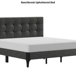 🖤 Brand new black leather headboard, king & queen size bed frame - opt mattress + box spring • Pay after delivery 🚚