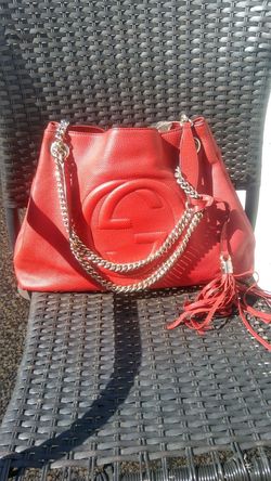 Gucci red leather SoHo HOBO bag real authentic purse