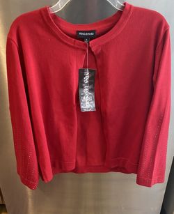 New Beautiful Red Cardigan Sz 1x