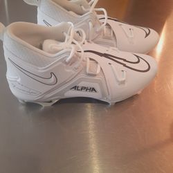 Nike Alpha Menace Pro 3 White Football Cleats CT6649-109 Men's Size 9.5 NEW