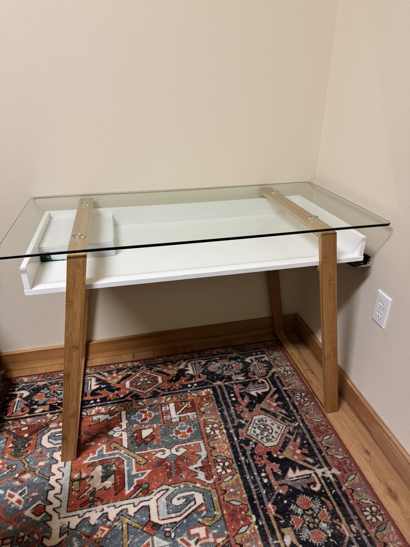 Glass Top Writing Desk