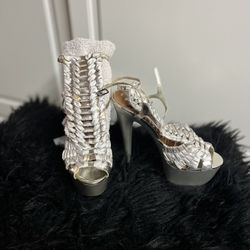 Off White Straps Wedge Anklet