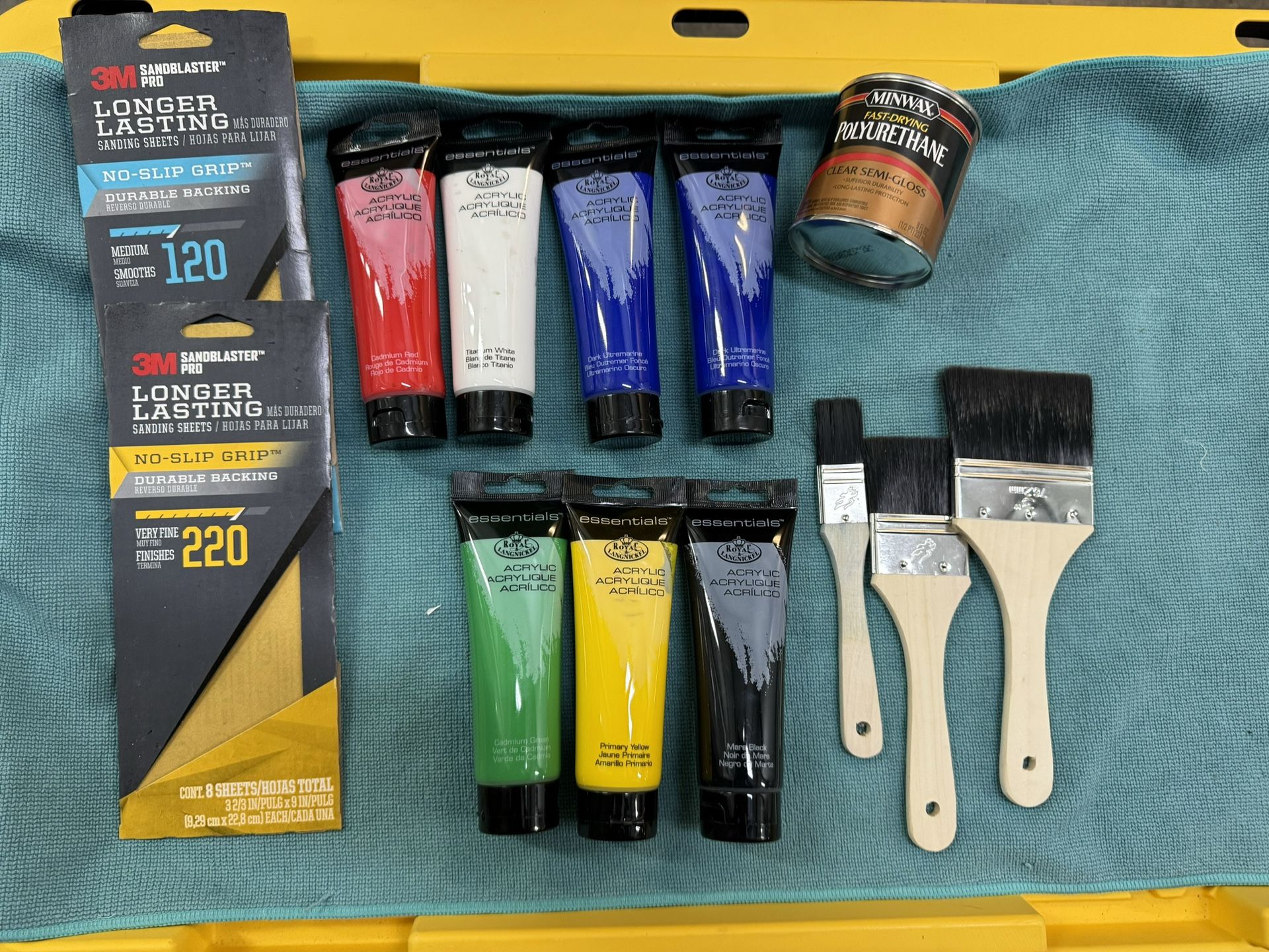 Essential Acrylic Paint Plus Accessories Set- Like New! 