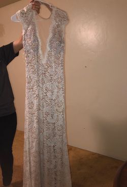 White/ nude dress