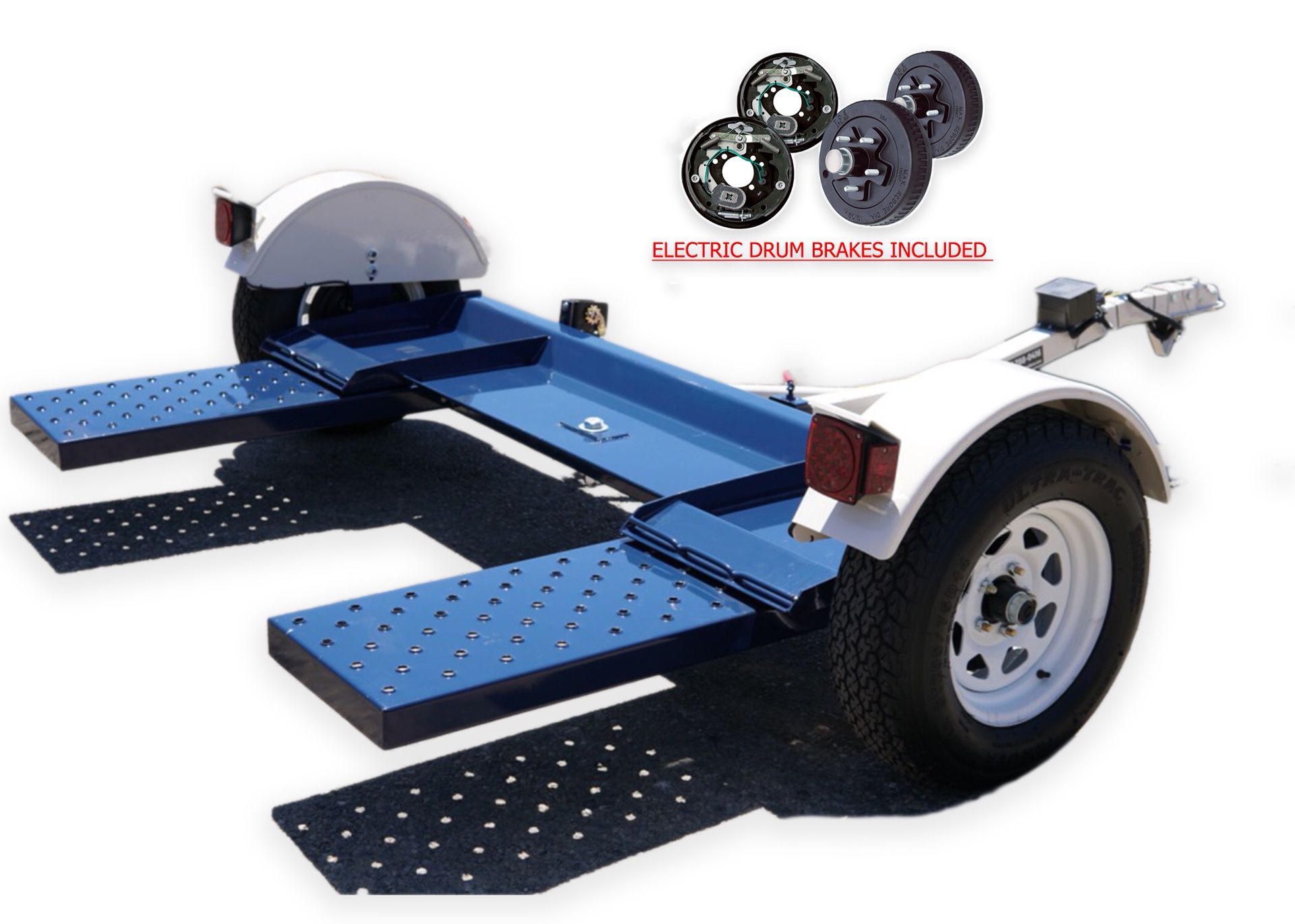 Car tow dolly with electric brakes