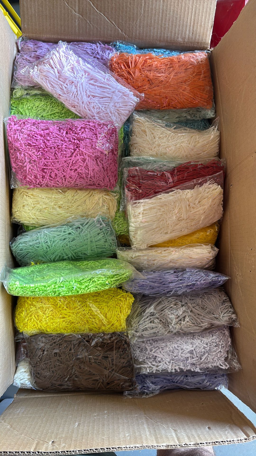 Crinkled Paper Assorted Color . 150-200 Small Bags