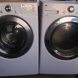 LG SET WASHER AND ELECTRIC DRYER WITH STEAM WORKING PERFECT 
