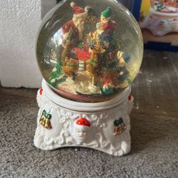Christmas snow globe with box