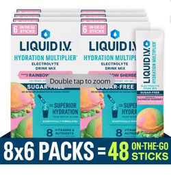 Liquid I.V. Hydration Electrolytes Rainbow Sherbet 48 Sticks