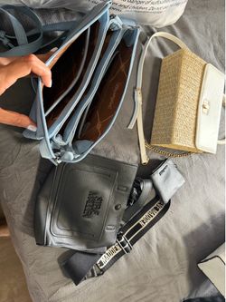 Leather purses rattan
