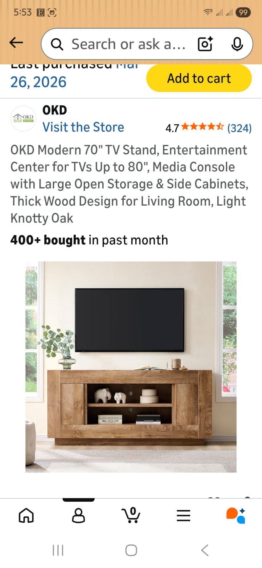 Tv stand, entertainment center