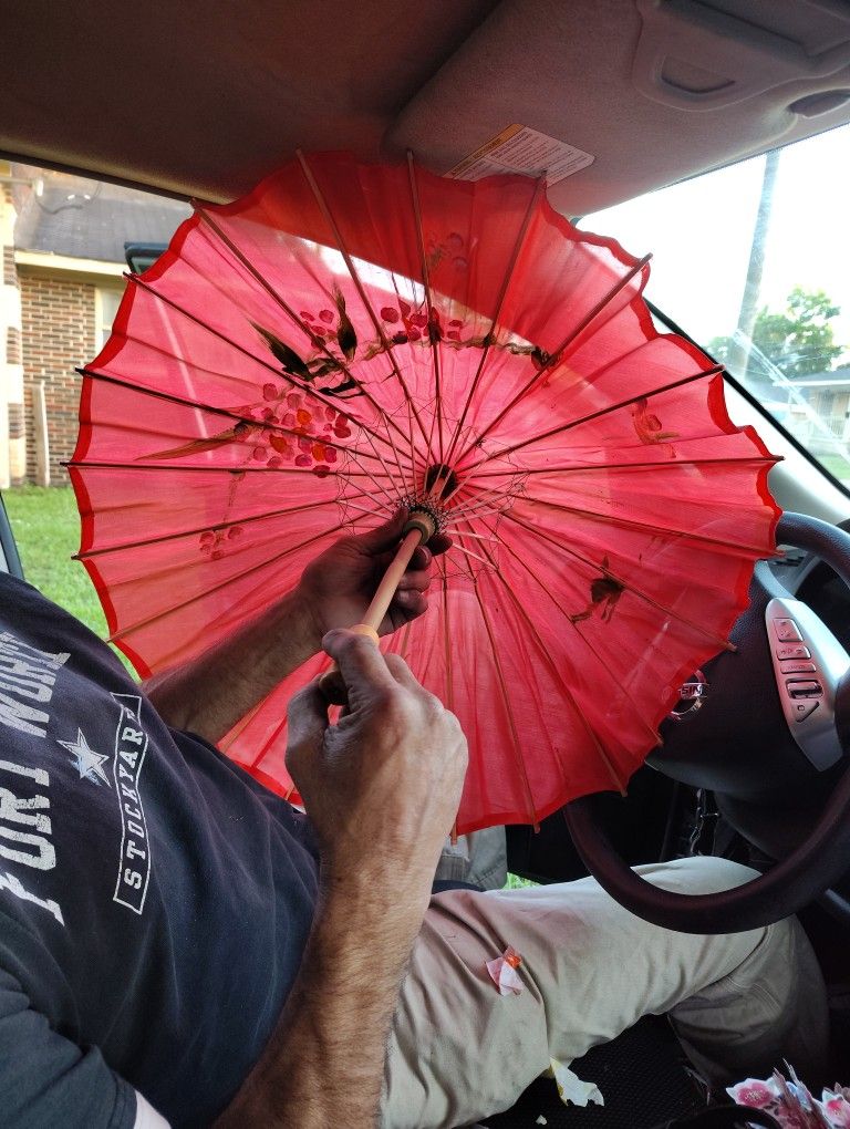 32 In. Oriental Ornamental Umbrella