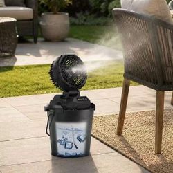 New In Box 30000mAh Portable Rechargeable Wireless Mist Fan Up To 8 Hours Working Time Clamps To Bucket 