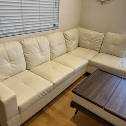 L-Shaped Sofa2-Piece Faux Leather