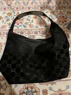 Suede Genuine Gucci logo handbag
