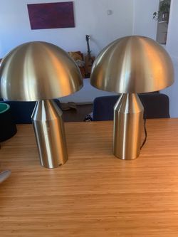 Brass some mushroom lamps