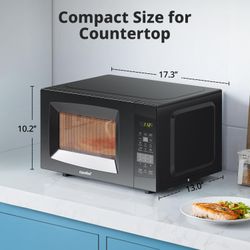 COMFEE' Countertop Microwave Oven, 0.7 Cu.Ft, 700W, Black, ECO Mode
Sound On/Off, One-Touch Buttons
