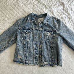 NWOT Distressed Jean Jacket