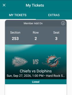 Miami Dolphins vs Kansas City Cheifs