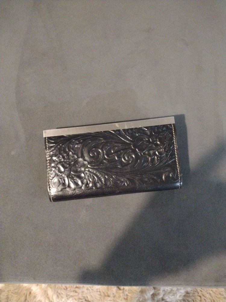 Patricia Nash Black Cauchy Wallet with Registration 