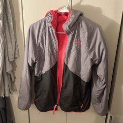 The Northface Gray/pink Fleece Jacket