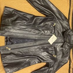 Deisgner Brand New Black Leather Jacket St 