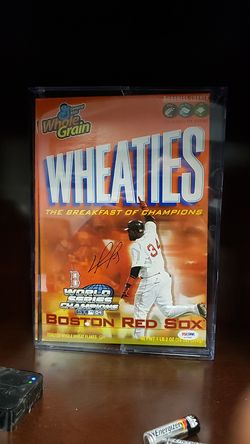 Rare - David Ortiz 2004 WSC authenticated autographed wheaties box