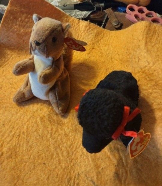 Two rare Retired Ty Toys One Misprint