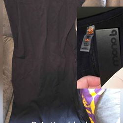 Mono B Active Black Dress 3XL