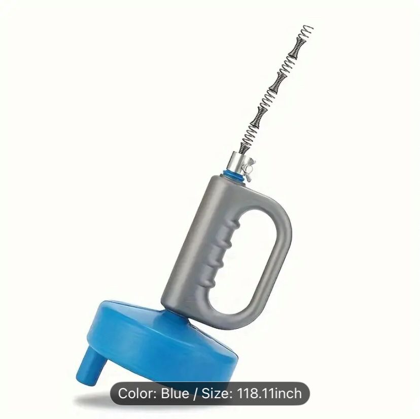 1pc Manual Drain Clog Remover with Steel Wire,