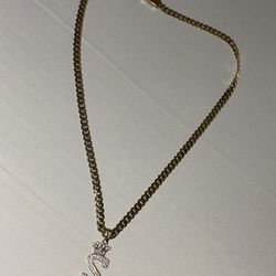 Cadena Monaco 10k .De 18” Con Dije De Letra “s”