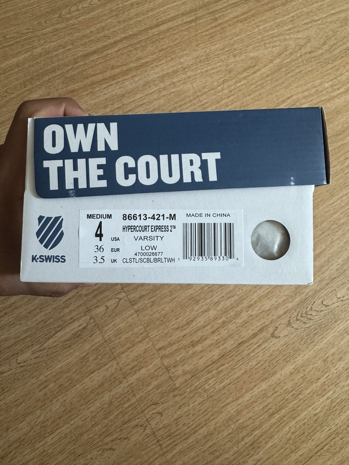 ✨ Brand New K-Swiss Hypercourt Express 2™ Tennis Shoes - Varsity Blue! (Size 4 US Youth)