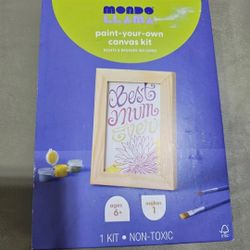 Mondo Llama Paint Your Own Canvas Kit