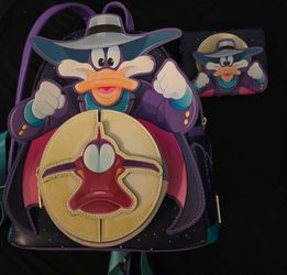 Loungefly darkwing duck backpack and wallet set