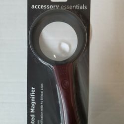 Accessory Essentials 3" ( 75mm ) Lighted Magnifying Glass NEW .. Condition is "New". Lighted Magnifier : 3"/75mm 2× Magnification with 4× Bifocal Len