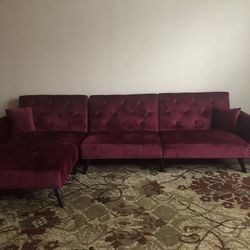 Velvet Sectional $550