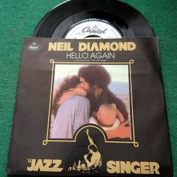 Vintage 45rpm Neil Diamond "Love On The Rocks" Single The Jazz Singer